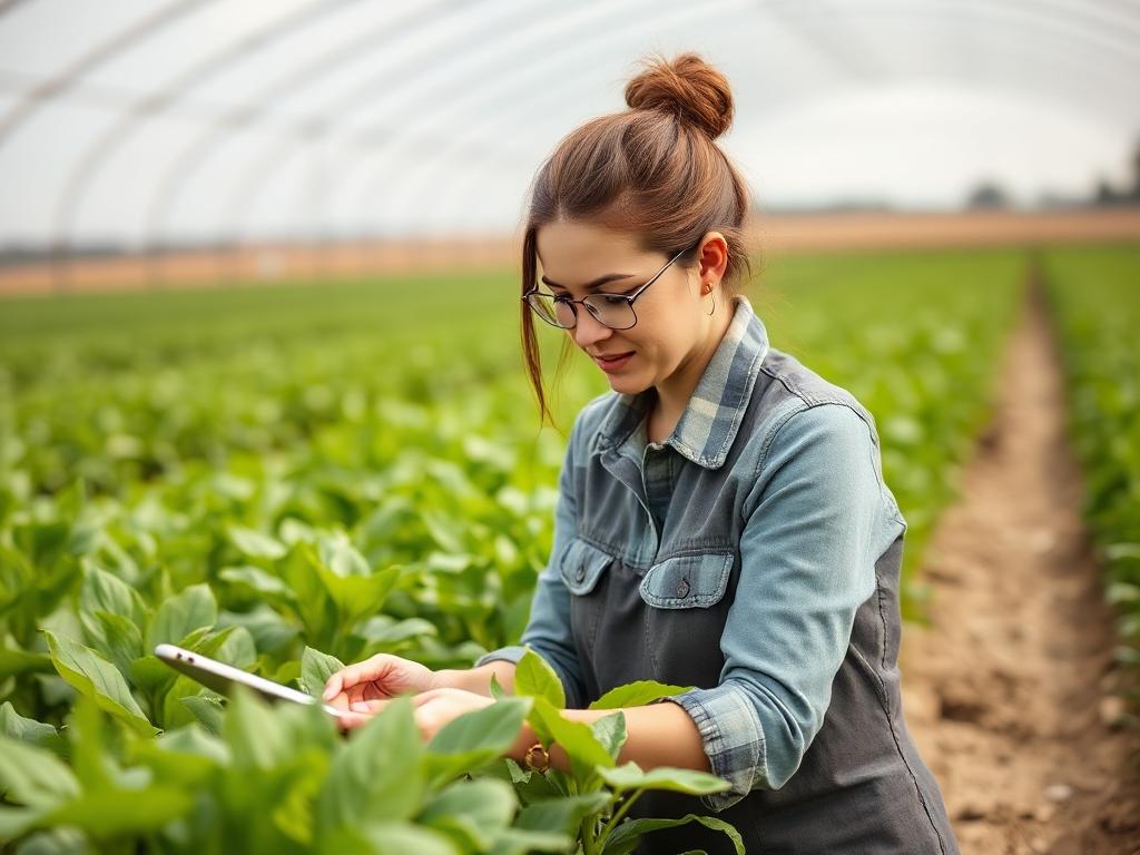 Female entrepreneur working on a business strategy in the Agtech industry.
